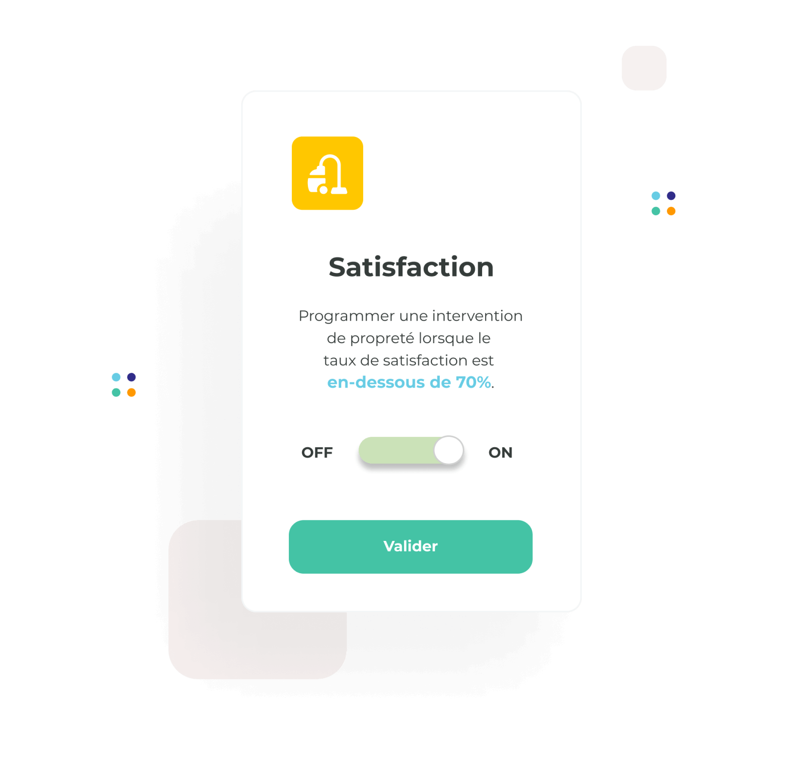 Boutons connectés de satisfaction client